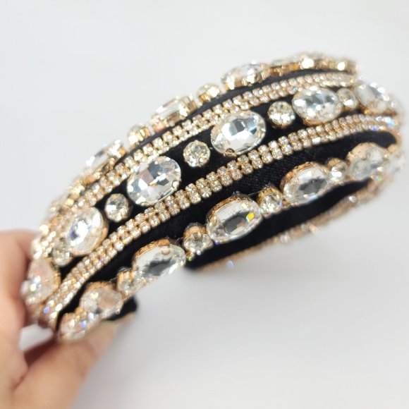 NWT Glam Bling Rhinestone Padded Headband NEWW main image 12